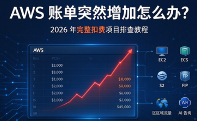AWS 账单突然增加怎么办？2026 年完整扣费项目排查教程