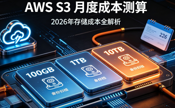 2026年AWS S3一个月多少钱？100GB/1TB/10TB存储成本全解析