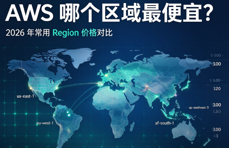 AWS 哪个区域最便宜？2026 年常用 Region 价格对比