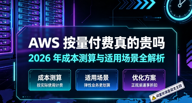 AWS 按量付费真的贵吗 2026 年成本测算与适用场景全解析
