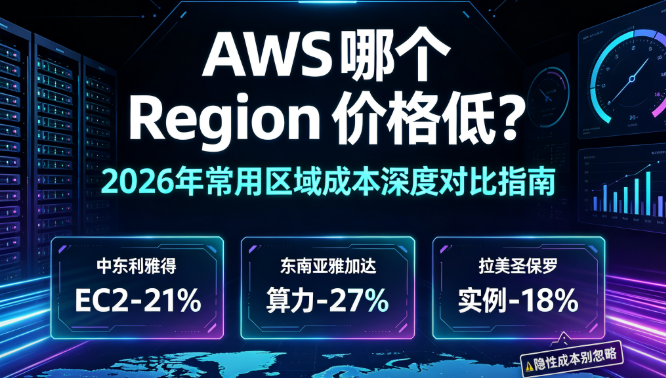 AWS 哪个 Region 价格低？2026 年常用区域成本深度对比指南