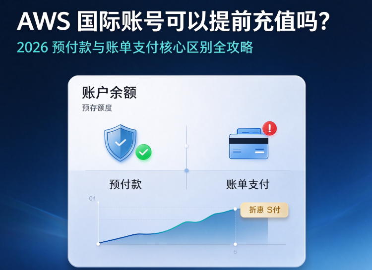 AWS 国际账号可以提前充值吗？2026 预付款与账单支付核心区别全攻略