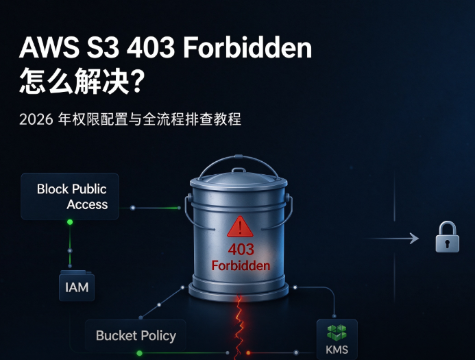 AWS S3 403 Forbidden 怎么解决？2026 年权限配置与全流程排查教程