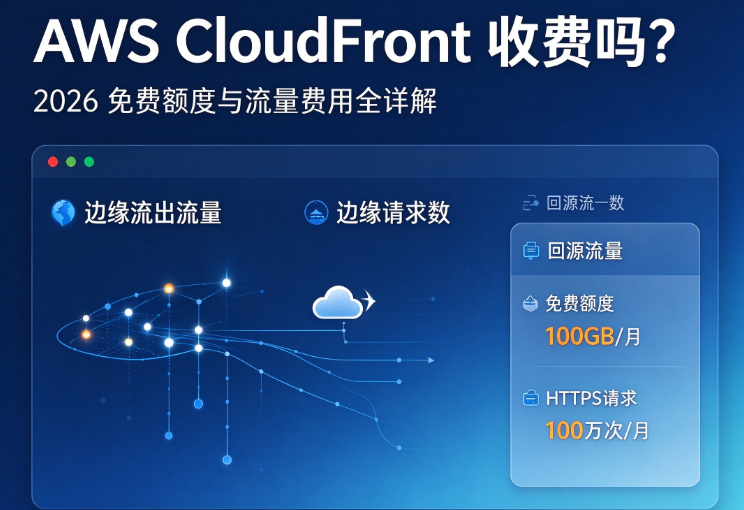 AWS CloudFront 收费吗？2026 免费额度与流量费用全详解