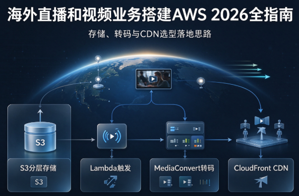 海外直播和视频业务搭建AWS 2026存储转码CDN全指南