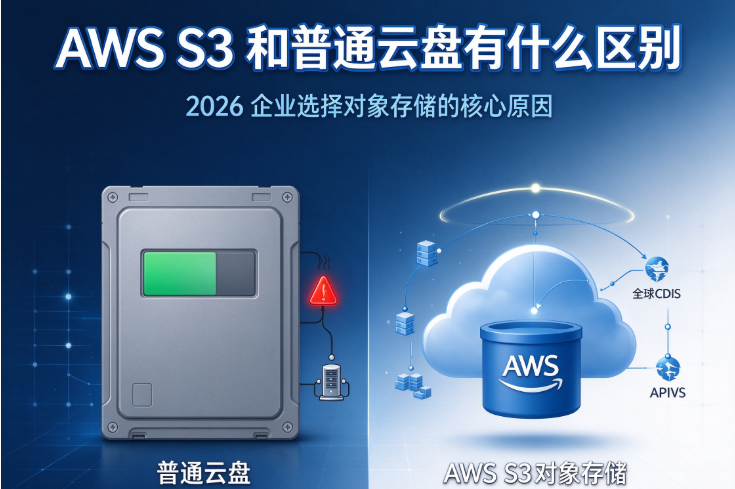 AWS S3 和普通云盘有什么区别 2026 企业选择对象存储的核心原因