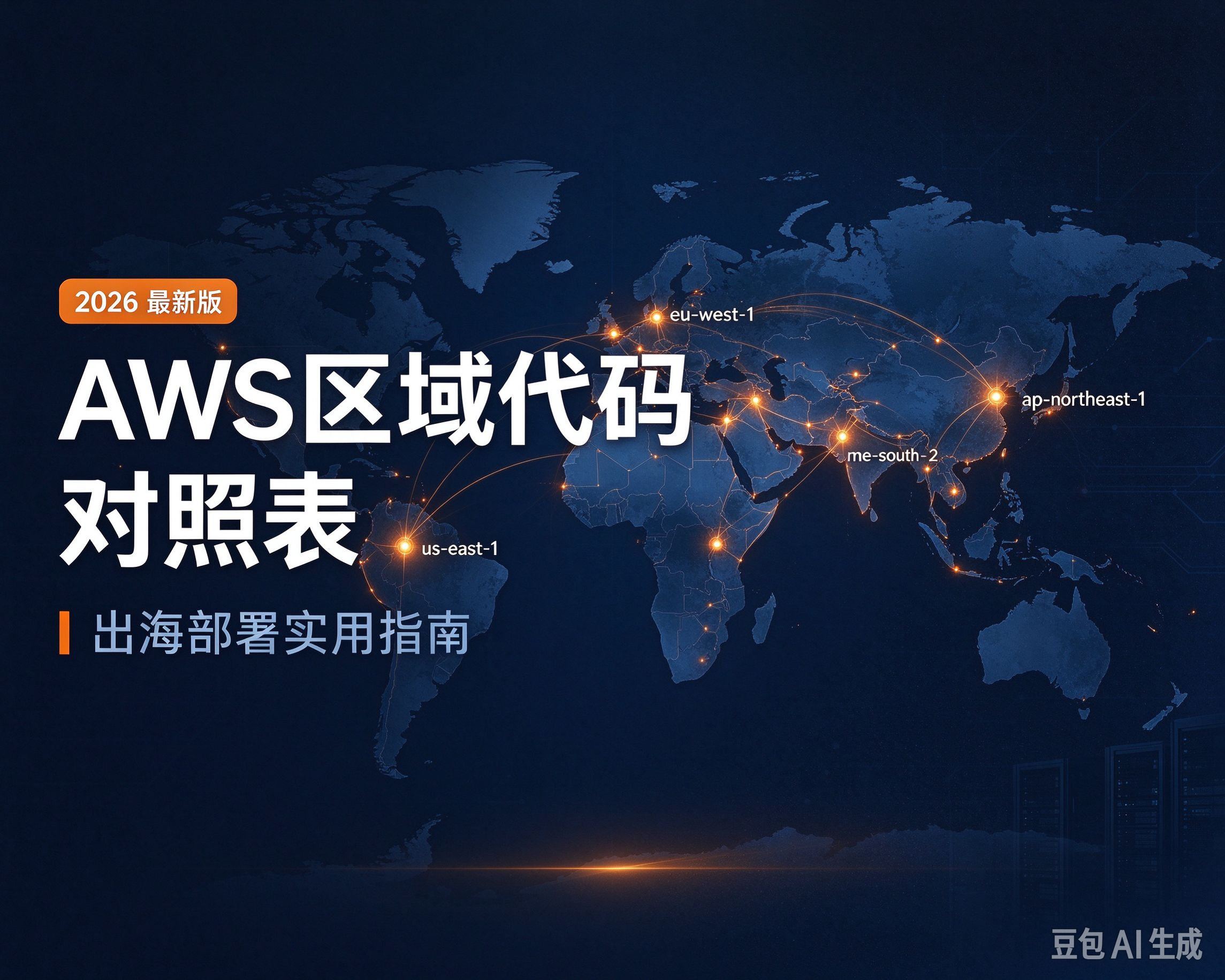 2026 年最新 AWS 区域代码对照表 出海部署实用指南