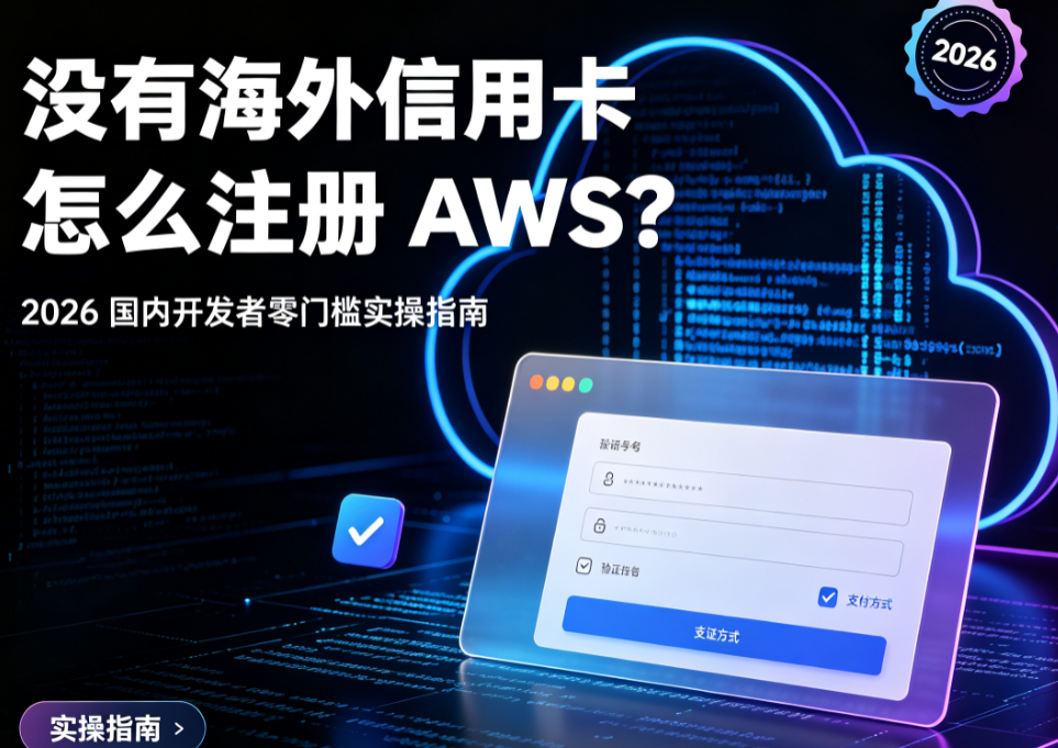 没有海外信用卡怎么注册 AWS？2026 国内开发者零门槛实操指南