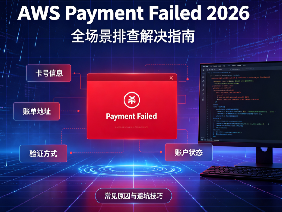 AWS Payment Failed 2026 全场景排查解决指南 常见原因与避坑技巧
