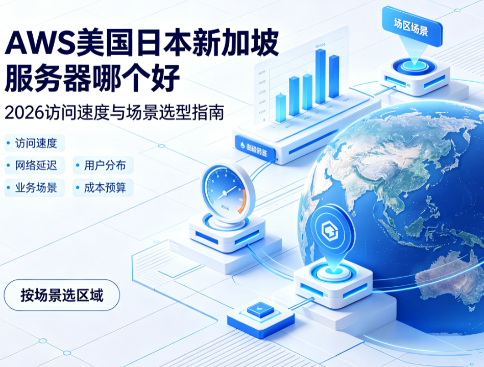 AWS 美国日本新加坡服务器哪个好 2026 访问速度与场景选型指南