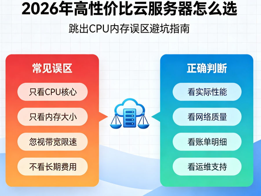 2026年高性价比云服务器怎么选 跳出CPU内存误区避坑指南