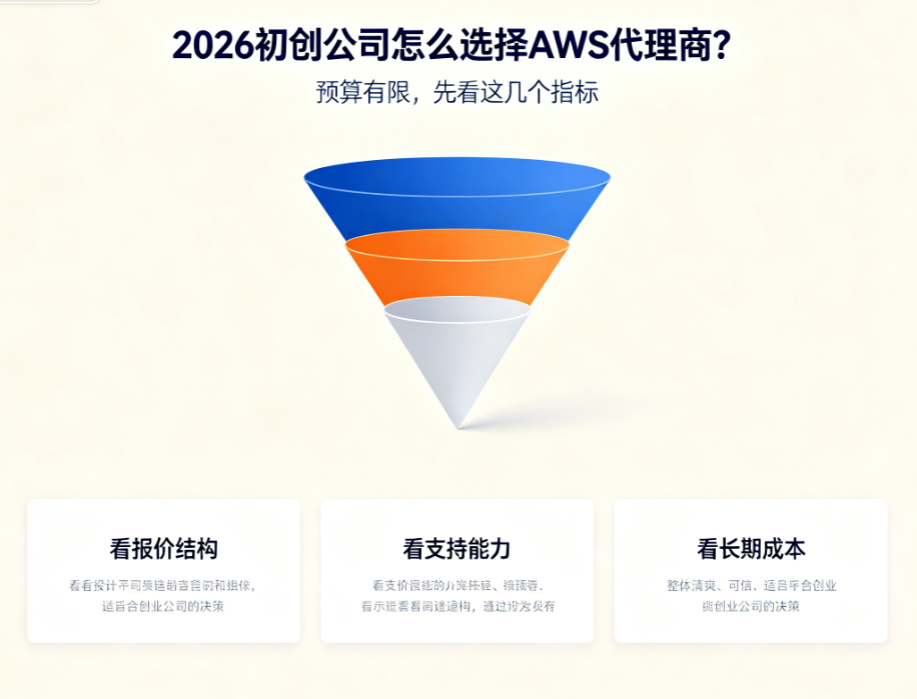 2026年初创公司怎么选择AWS代理商？预算有限看这几个指标