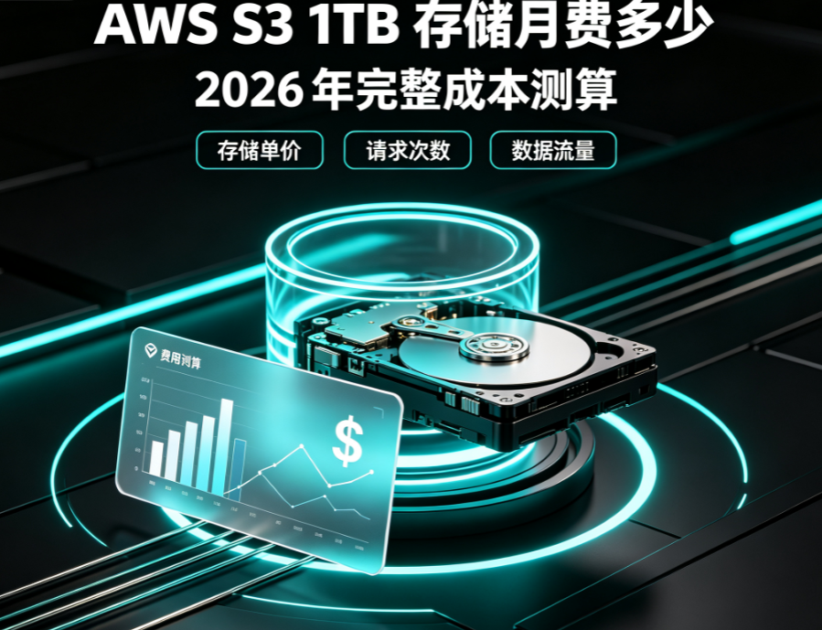 AWS S3 1TB 存储月费多少 2026 年完整成本测算