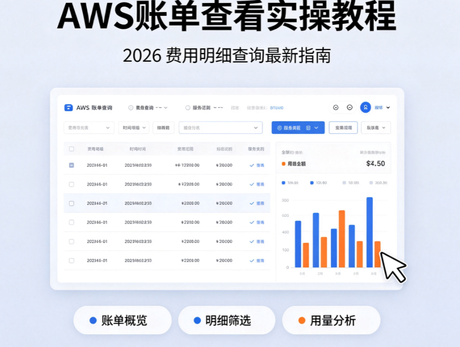 AWS 账单怎么看 2026 最新费用明细查询实操教程