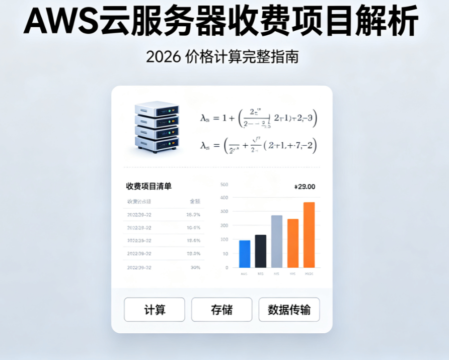 AWS 云服务器价格怎么算？2026 年完整收费项目深度解析