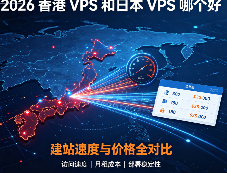 2026 年香港 VPS 和日本 VPS 哪个好？建站速度与价格全对比