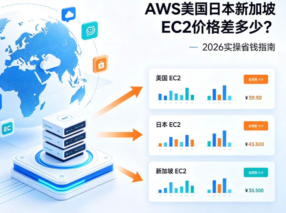 AWS美国日本新加坡EC2价格差多少？2026实操省钱指南