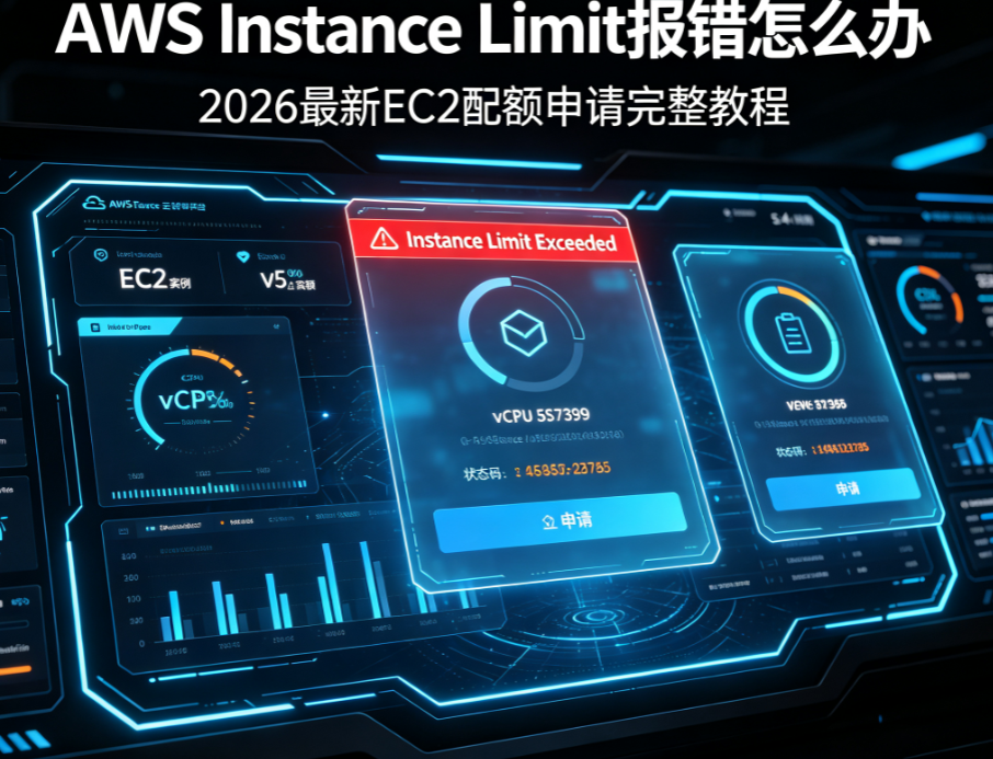 AWS Instance Limit报错怎么办 2026最新EC2配额申请完整教程
