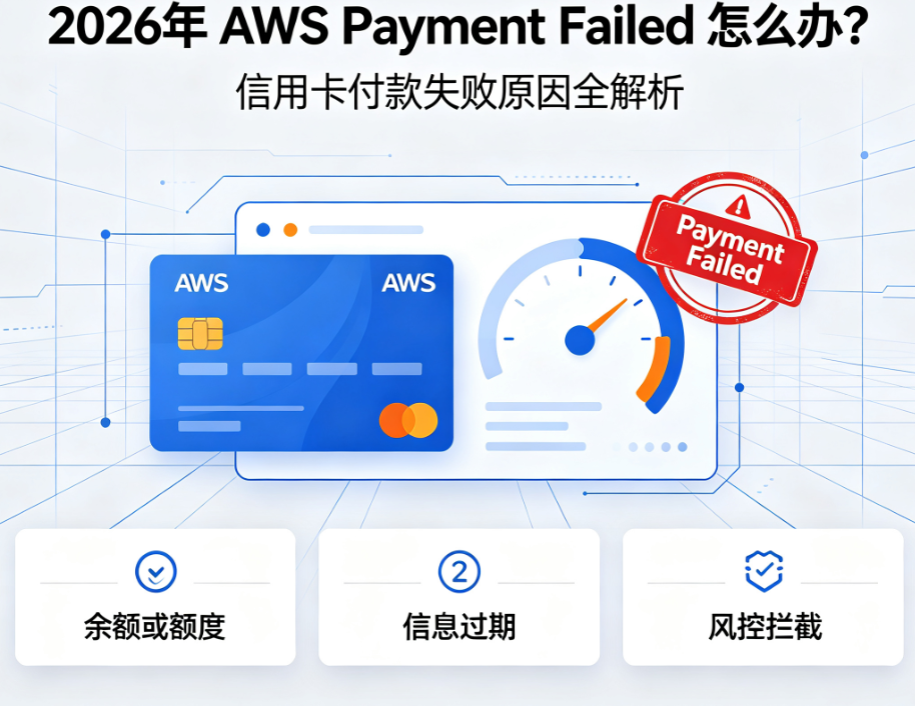 2026 年 AWS Payment Failed 怎么办？信用卡付款失败原因全解析