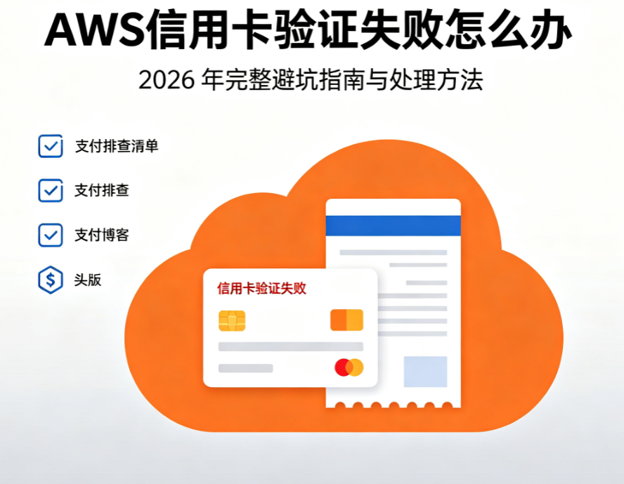 AWS 信用卡验证失败怎么办 2026 年完整避坑指南与处理方法