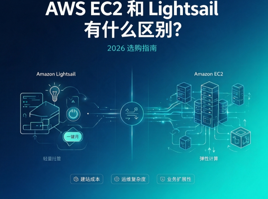AWS EC2和Lightsail有什么区别？2026选购指南
