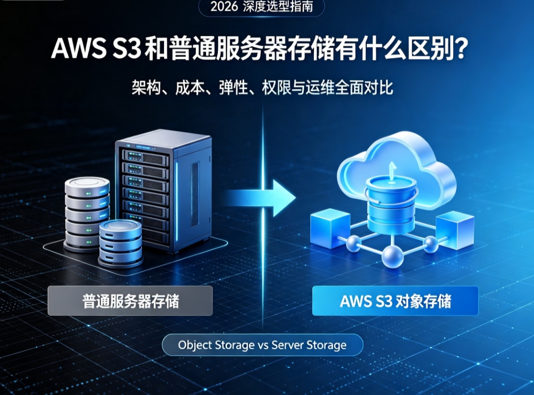 2026年AWS S3和普通服务器存储有什么区别？深度选型指南