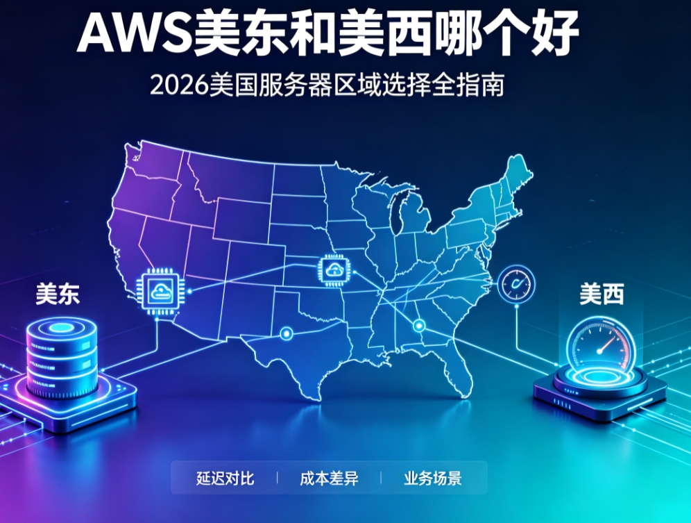 AWS美东和美西哪个好 2026美国服务器区域选择全指南