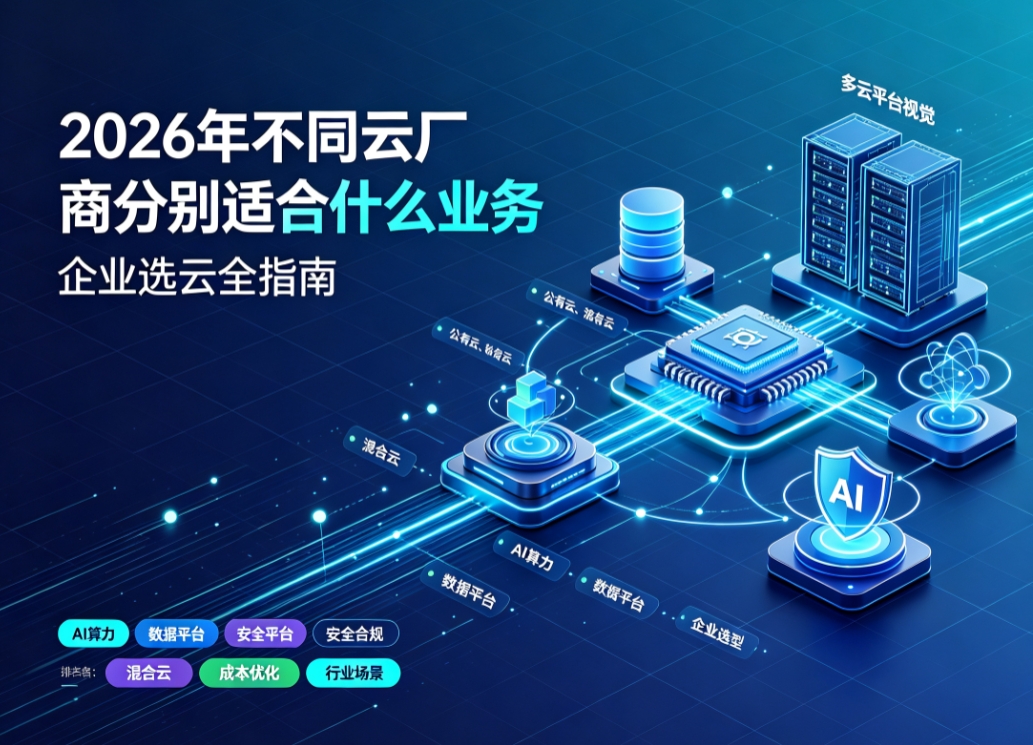 2026年不同云厂商分别适合什么业务 企业选云全指南