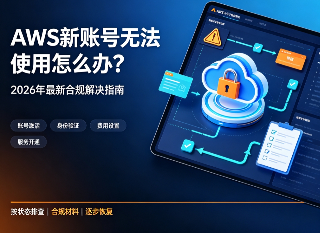 AWS新账号无法使用怎么办？2026年最新合规解决指南
