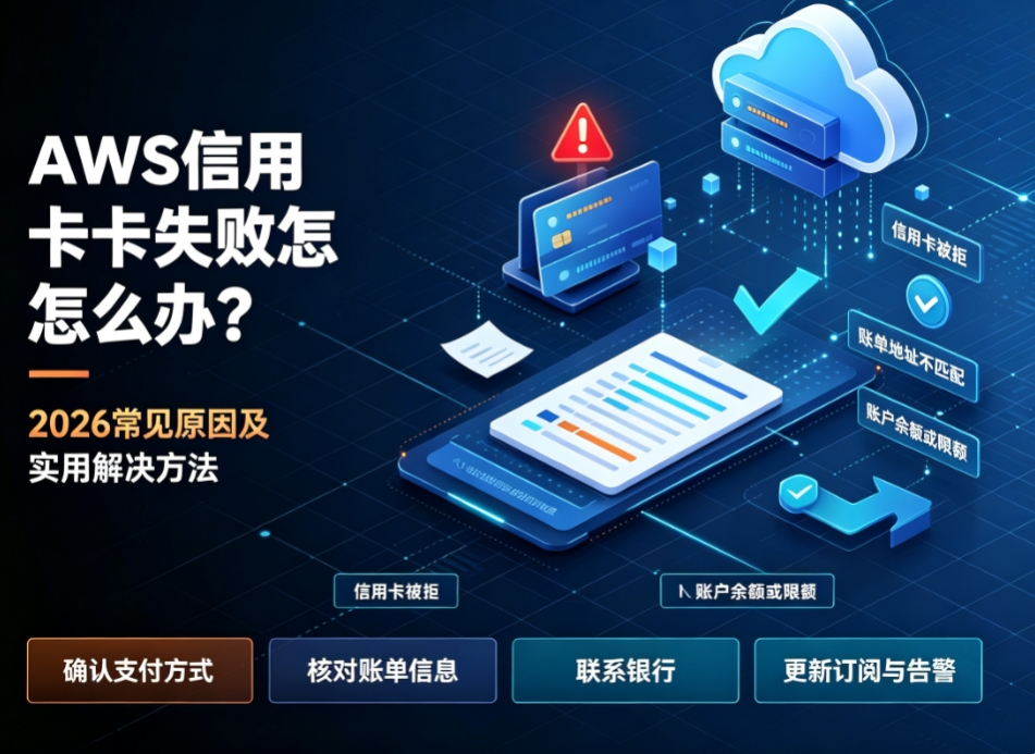 AWS信用卡失败怎么办？2026常见原因及实用解决方法