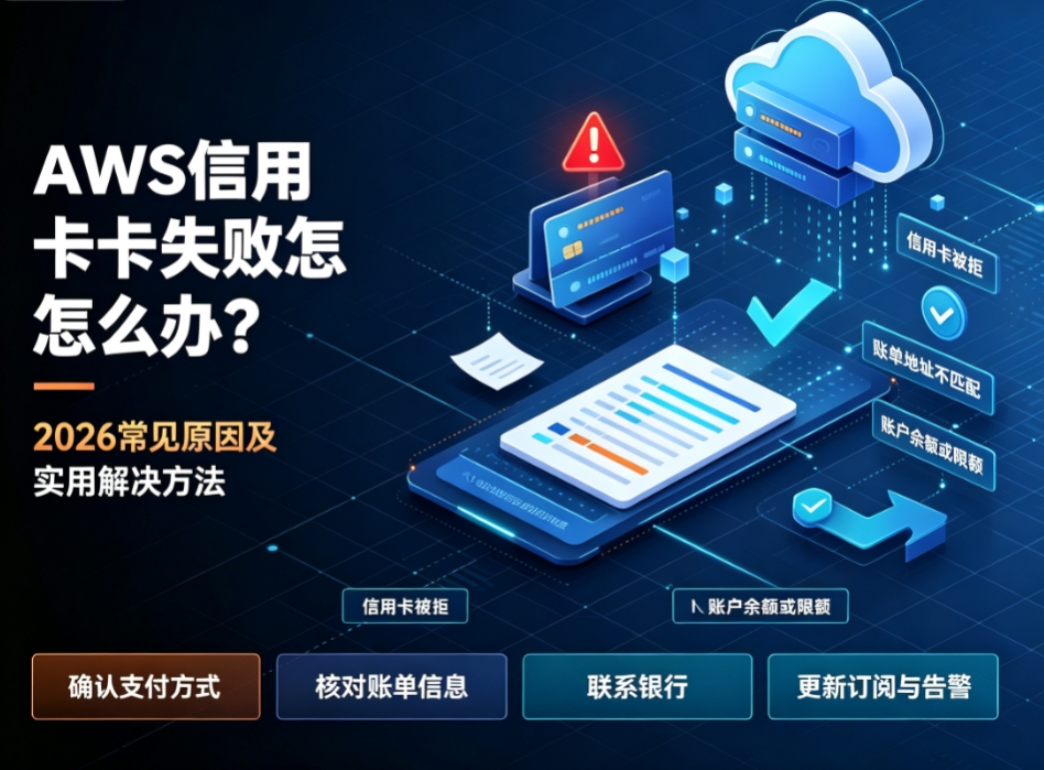 AWS无法付款怎么办？2026年信用卡验证失败原因及完整解决指南