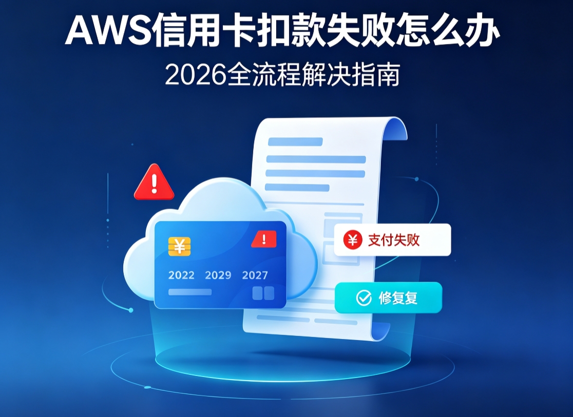 AWS信用卡扣款失败怎么办2026全流程解决指南