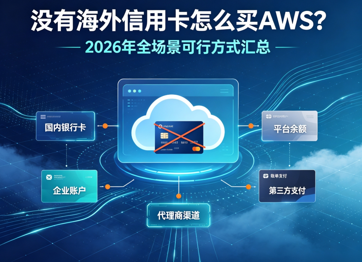 没有海外信用卡怎么买AWS？2026年全场景可行方式汇总