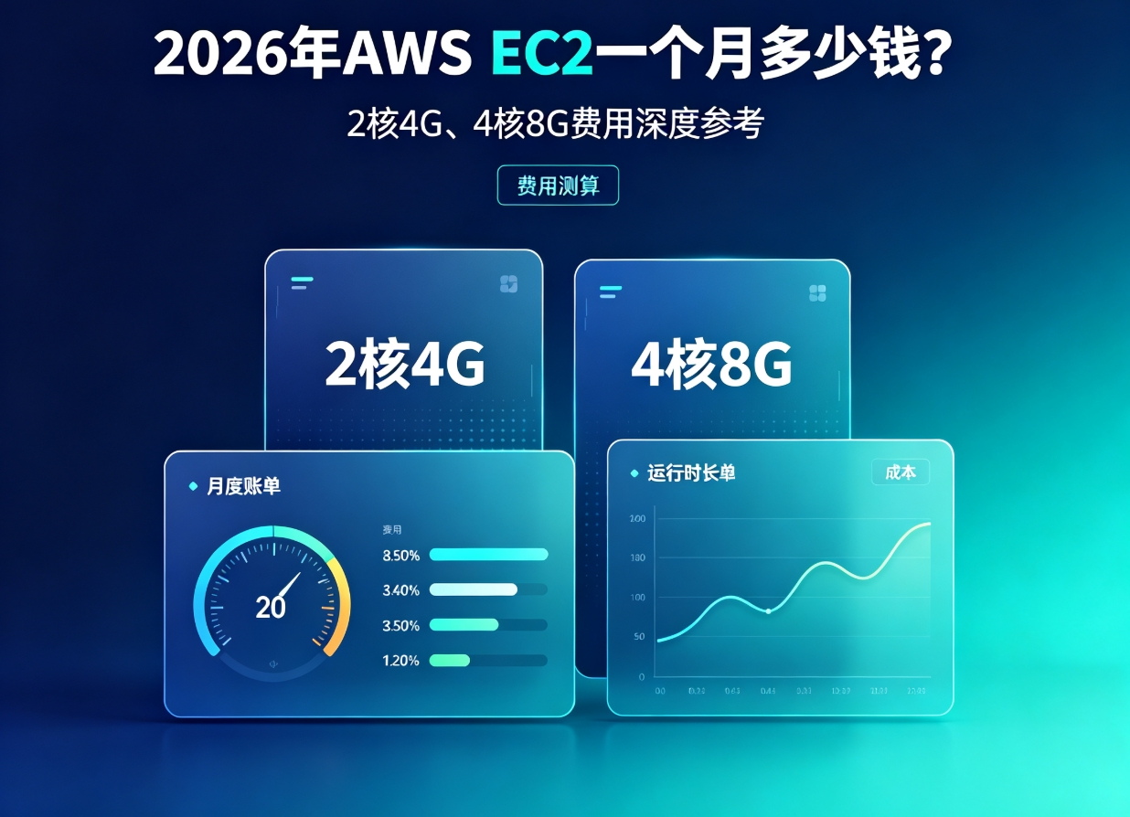 2026年AWS EC2一个月多少钱？2核4G、4核8G费用深度参考